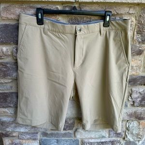 Men’s tan Adidas Primegreen shorts size 36.  Like new